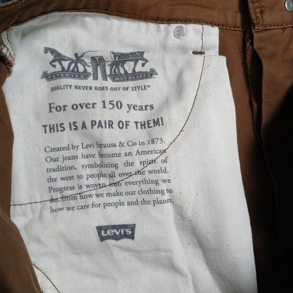 Levis 541‎ Men All Seasons Tech Pants 40X30 Brown 5 Pockets Red Tab Stretch PB83